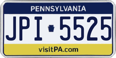 PA license plate JPI5525