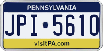 PA license plate JPI5610