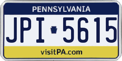 PA license plate JPI5615