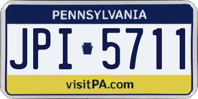 PA license plate JPI5711
