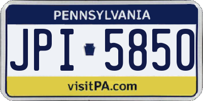 PA license plate JPI5850