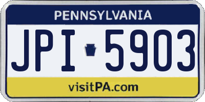 PA license plate JPI5903