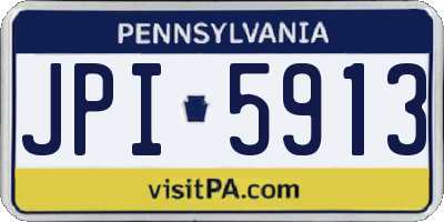 PA license plate JPI5913