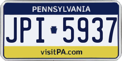 PA license plate JPI5937