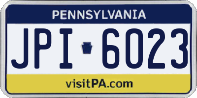 PA license plate JPI6023