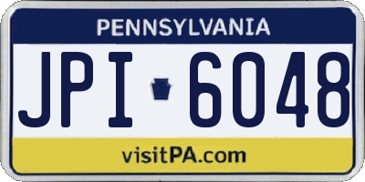 PA license plate JPI6048