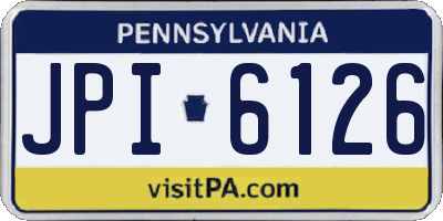 PA license plate JPI6126