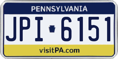 PA license plate JPI6151