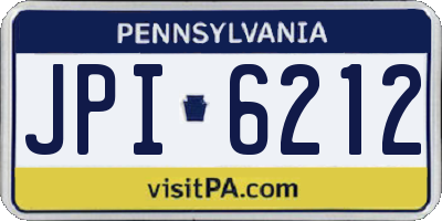 PA license plate JPI6212