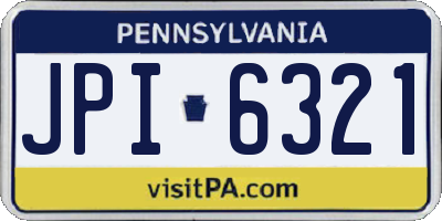 PA license plate JPI6321
