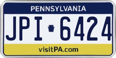 PA license plate JPI6424