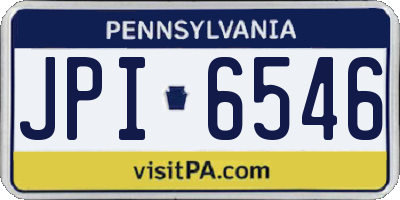 PA license plate JPI6546