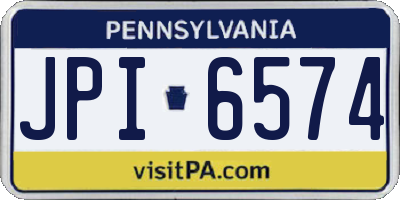 PA license plate JPI6574