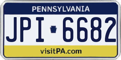 PA license plate JPI6682