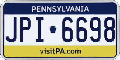 PA license plate JPI6698