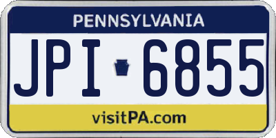 PA license plate JPI6855