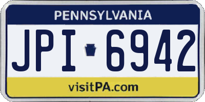 PA license plate JPI6942