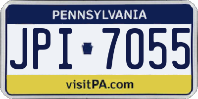 PA license plate JPI7055