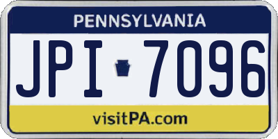 PA license plate JPI7096