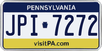 PA license plate JPI7272
