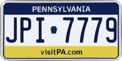PA license plate JPI7779