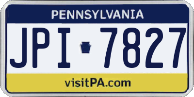 PA license plate JPI7827