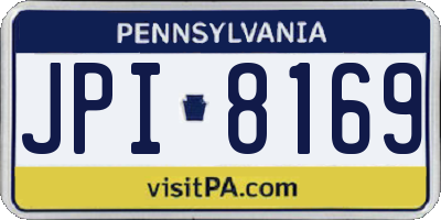 PA license plate JPI8169