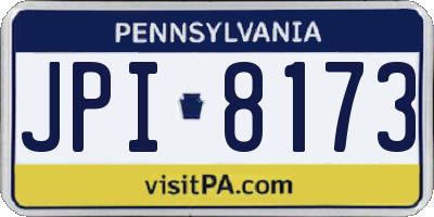 PA license plate JPI8173