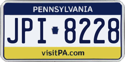 PA license plate JPI8228
