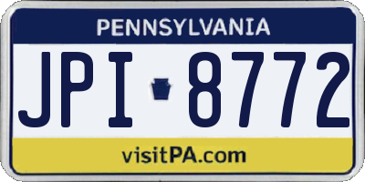 PA license plate JPI8772