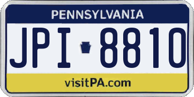 PA license plate JPI8810