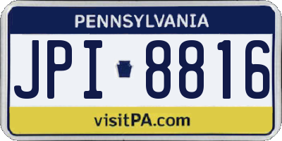 PA license plate JPI8816