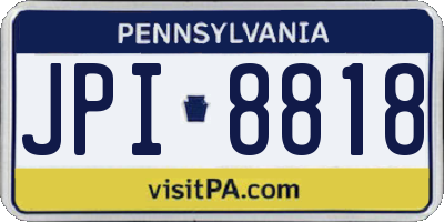 PA license plate JPI8818
