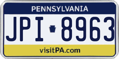 PA license plate JPI8963