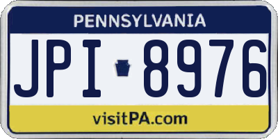 PA license plate JPI8976