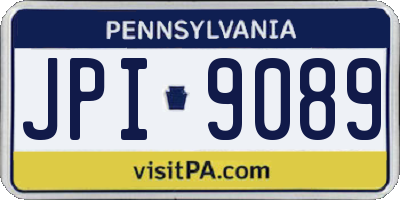 PA license plate JPI9089