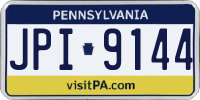 PA license plate JPI9144