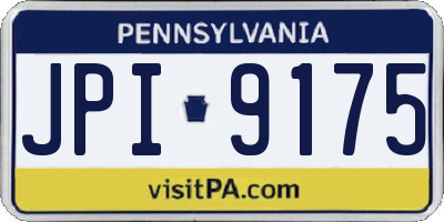 PA license plate JPI9175