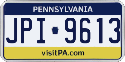 PA license plate JPI9613