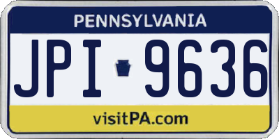 PA license plate JPI9636