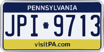 PA license plate JPI9713