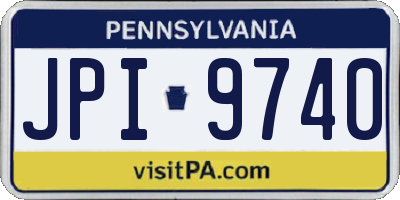 PA license plate JPI9740