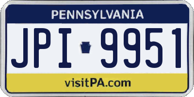 PA license plate JPI9951