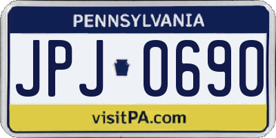PA license plate JPJ0690