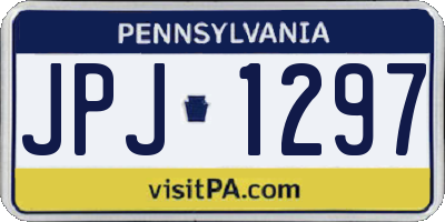PA license plate JPJ1297