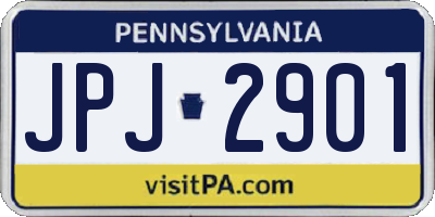 PA license plate JPJ2901