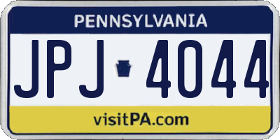 PA license plate JPJ4044