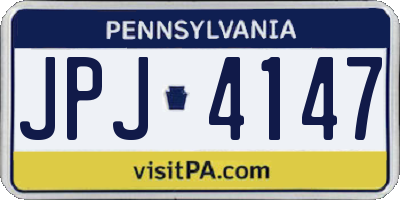 PA license plate JPJ4147