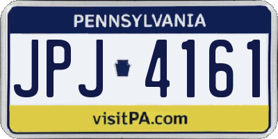 PA license plate JPJ4161
