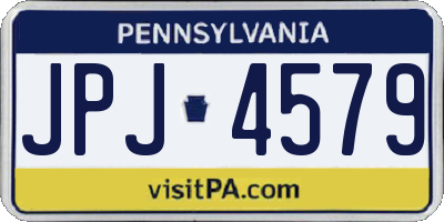 PA license plate JPJ4579